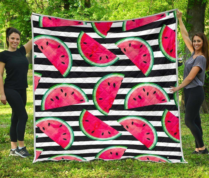 Black Striped Watermelon Hur Quilt