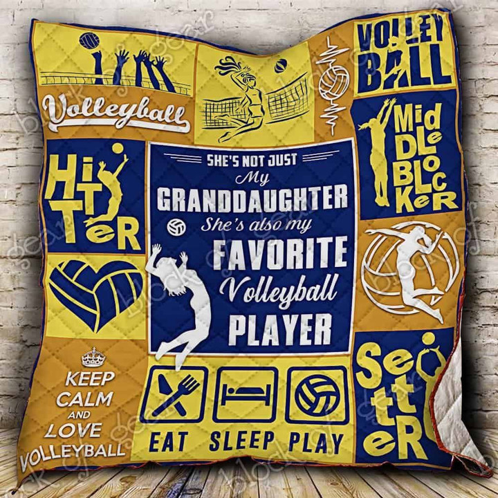 My Granddaughter My Favorite Volleyball Player Quilt Cigsh