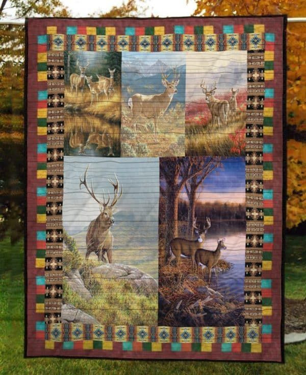 Deer Eyes Of The Forest Quilt Tudeo