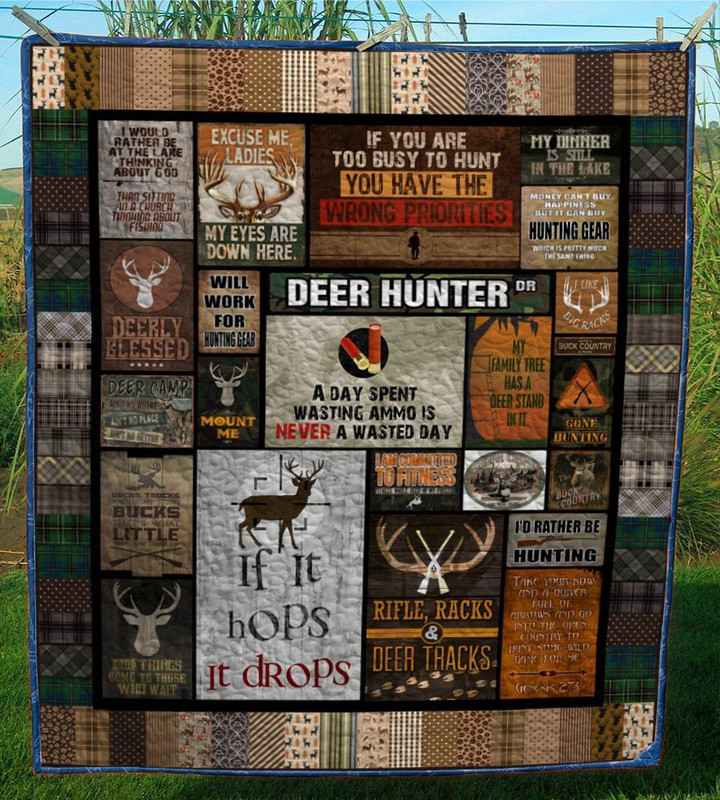 Hunting Deer Quilt Cuvti