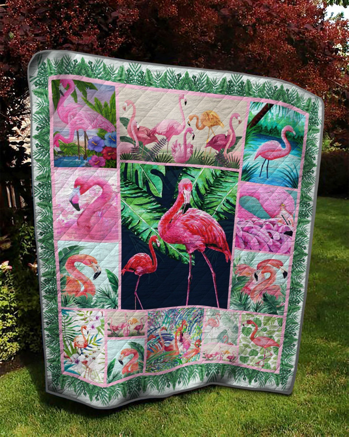 Flamingo In The Summer Quilt Cuayg