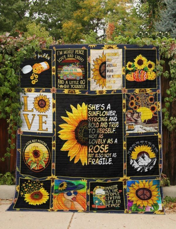 Hippie Sunflower Quilt Tugng