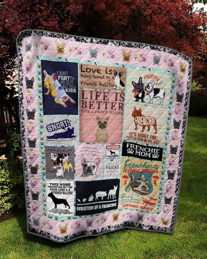 Life Is Better With French Bulldog Quilt Cucje