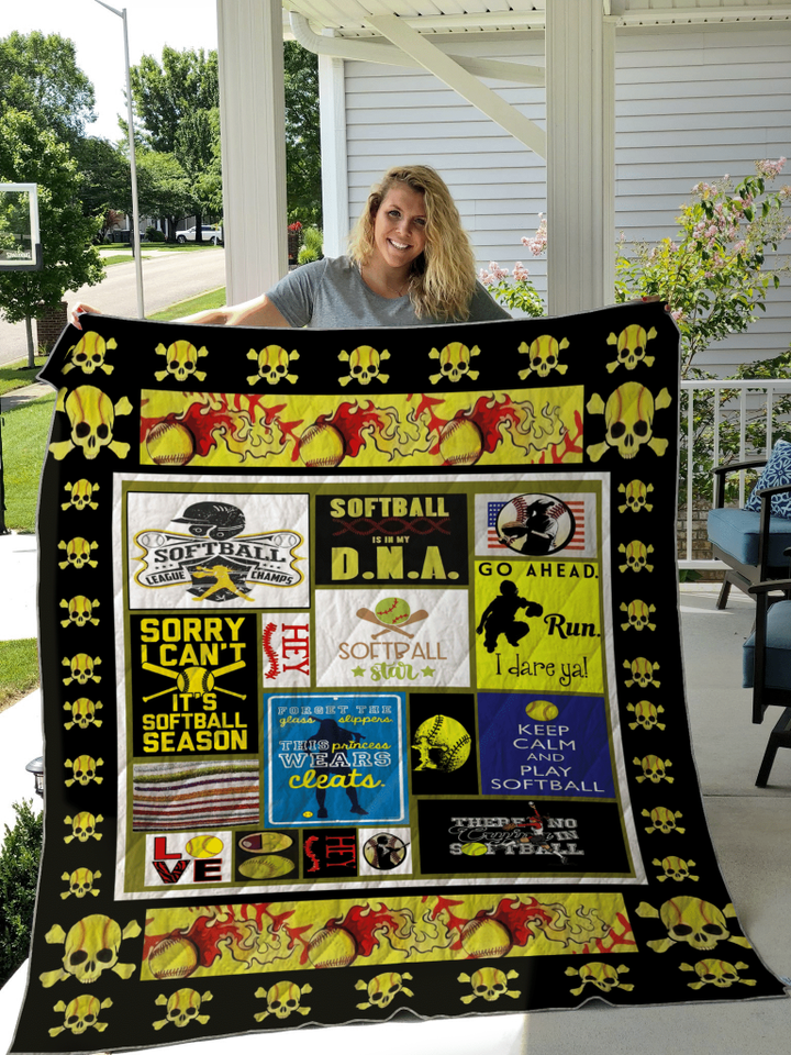 Softball Fame Collection Printed Quilt