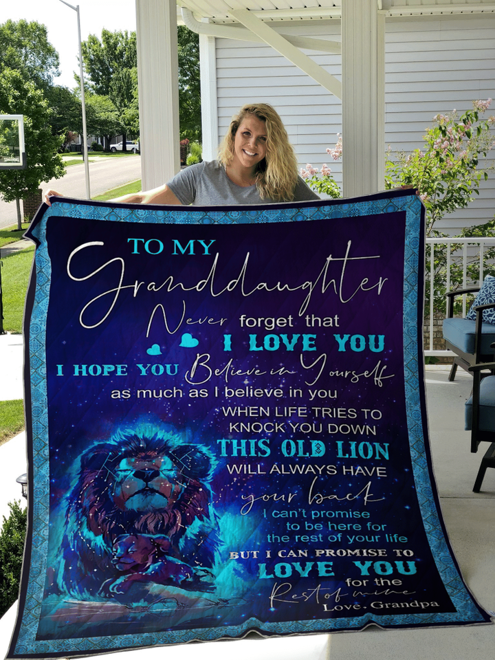 To My Granddaughter I Can Promise To Love You For The Rest Of Mine Gifts From Grandpa Quilt