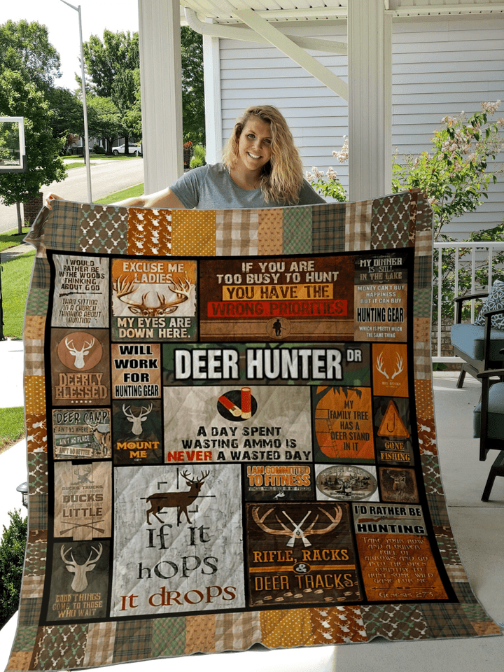 Deer Hunting Lovers Quilt