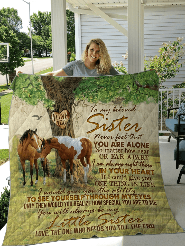 You Will Always Be My Little Sister Gifts For Beloved Sisters Quilt