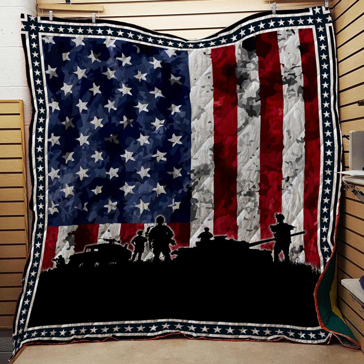 Independence Day Blanket - A Special Gift For Fans - American Military Patriotic Veteran Quilt Blanket