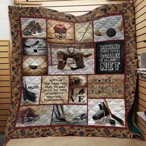 Hockey: Behind Every Good Goalie Is An Empty Net Quilt On Sale!