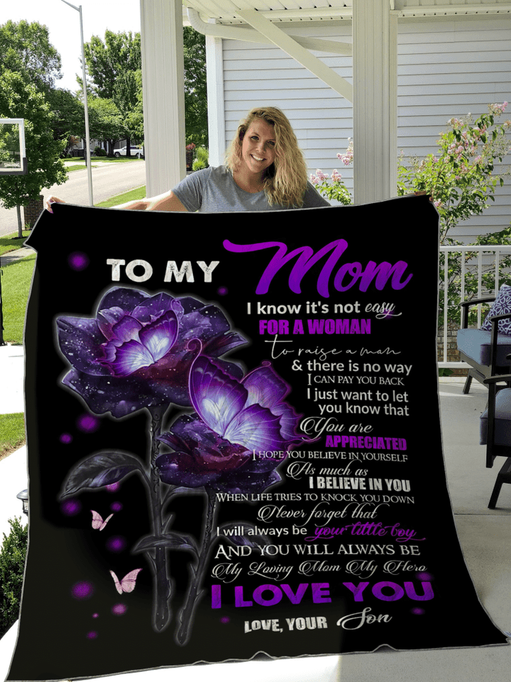 Son Gift For Mom You_Ll Always Be My Loving Mom My Hero Quilt