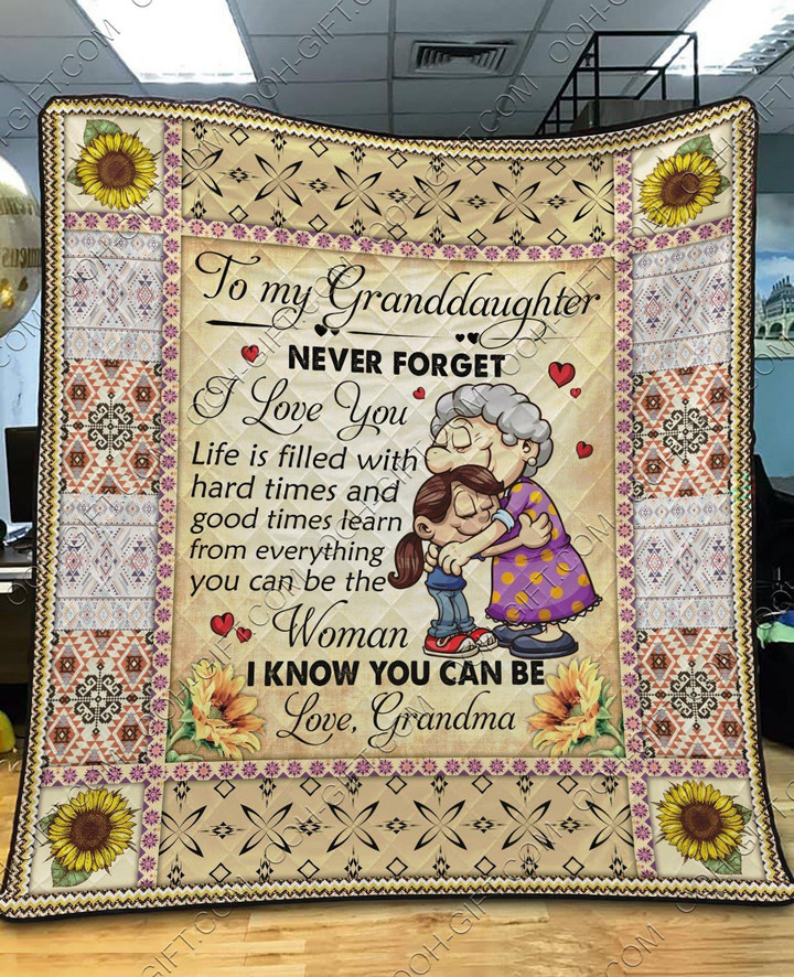 A Special Gift For Fans -Quilt - Granddaughter - You Are My Sunshine- Ll