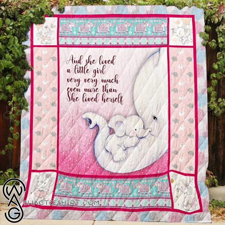 And She Loved A Little Girl Very Very Much Elephant Quilt