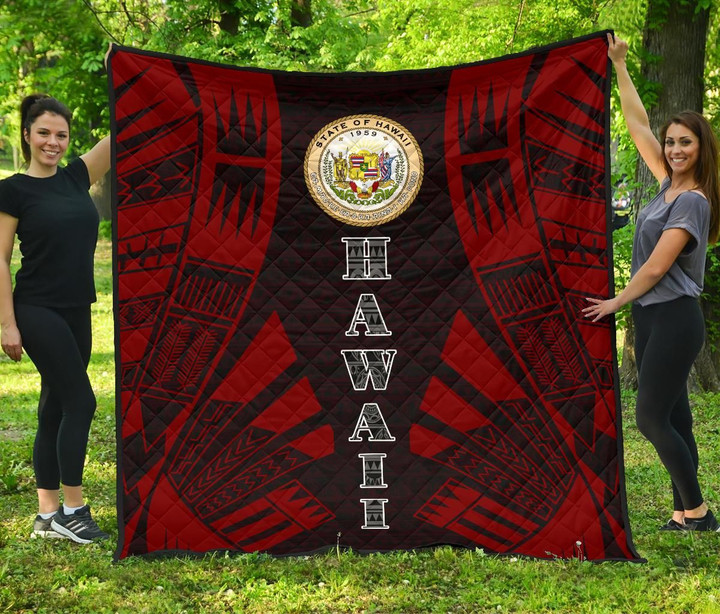 Hawaii Premium Quilt Polynesian Tattoo Red Bn0110 Dhc28113149Dd