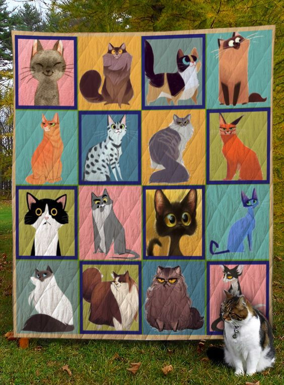 Mp1911 Cat I Love Cats Quilt Dhc16123749Dd