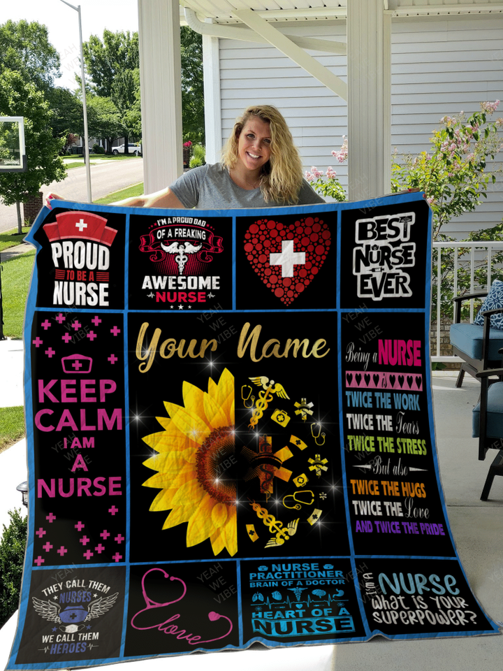 Nurse Personalize Custom Name Quilt