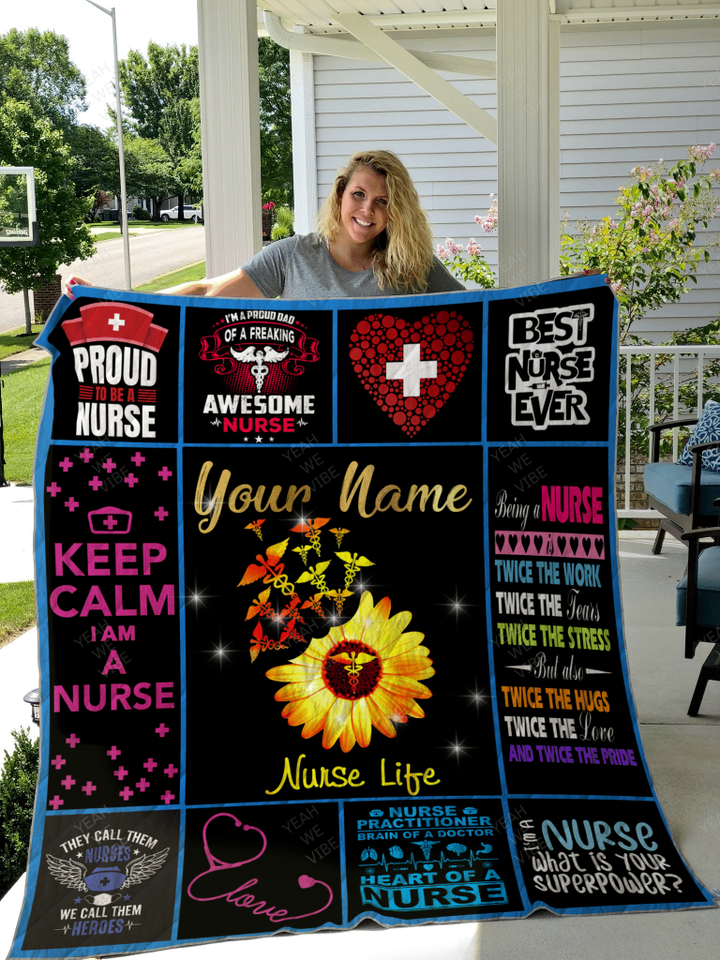 Nurse Personalize Custom Name Quilt