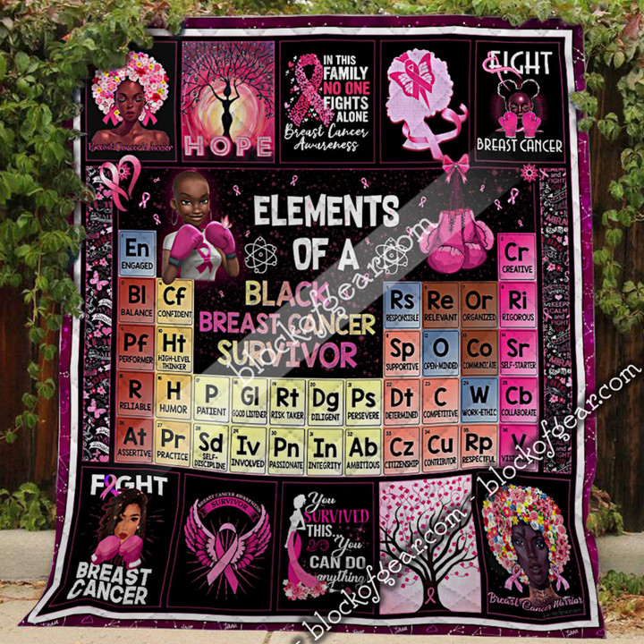 Elements Of A Black Breast Cancer Survivor Quilt 