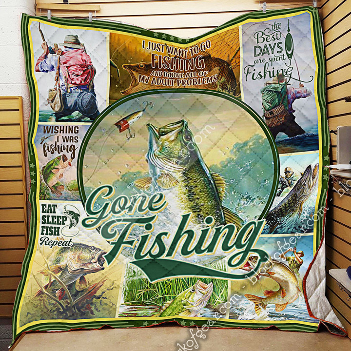 The Best Days Are Spent Fishing Quilt Np349 