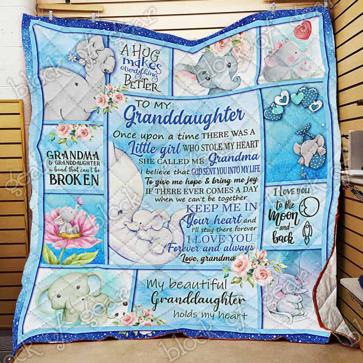 To My Granddaughter, Elephant Quilt Np296 