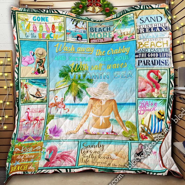 Rise And Shine. It's A Beach Day Quilt 