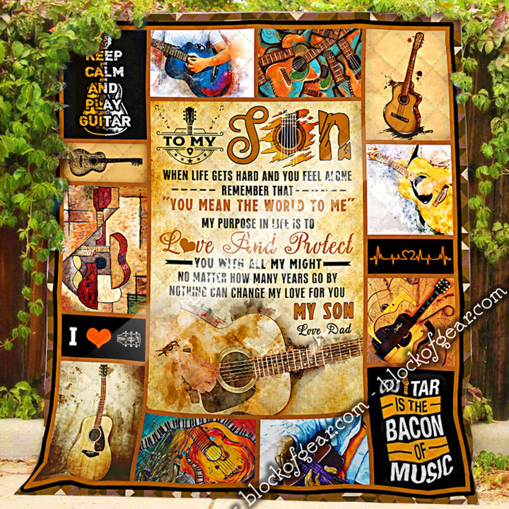 From Dad To Son, Love Guitar Quilt Ctn288 