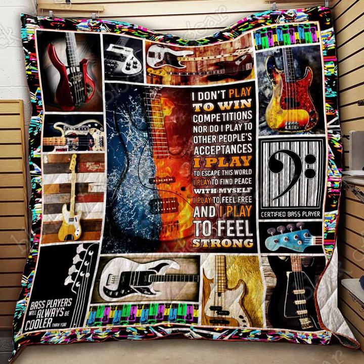 I Play To Feel Free - Guitar Quilt 