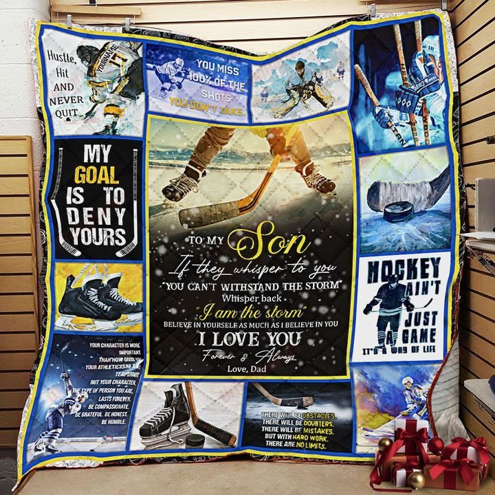 Hockey To My Son Quilt W230833