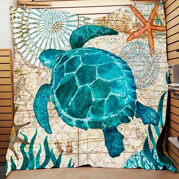 3D Turtle Print Quilt 