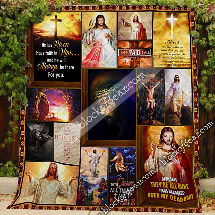 With Jesus All Things Are Possible Quilt