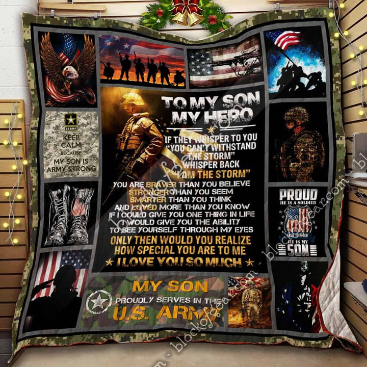 To My Son, My Hero – U.S. Army Quilt