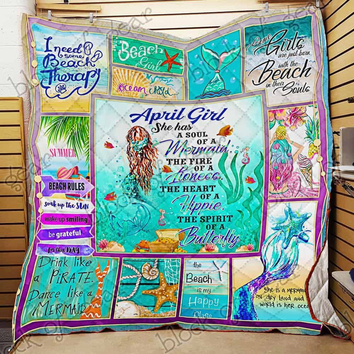 April Girl A Soul Of A Mermaid Quilt