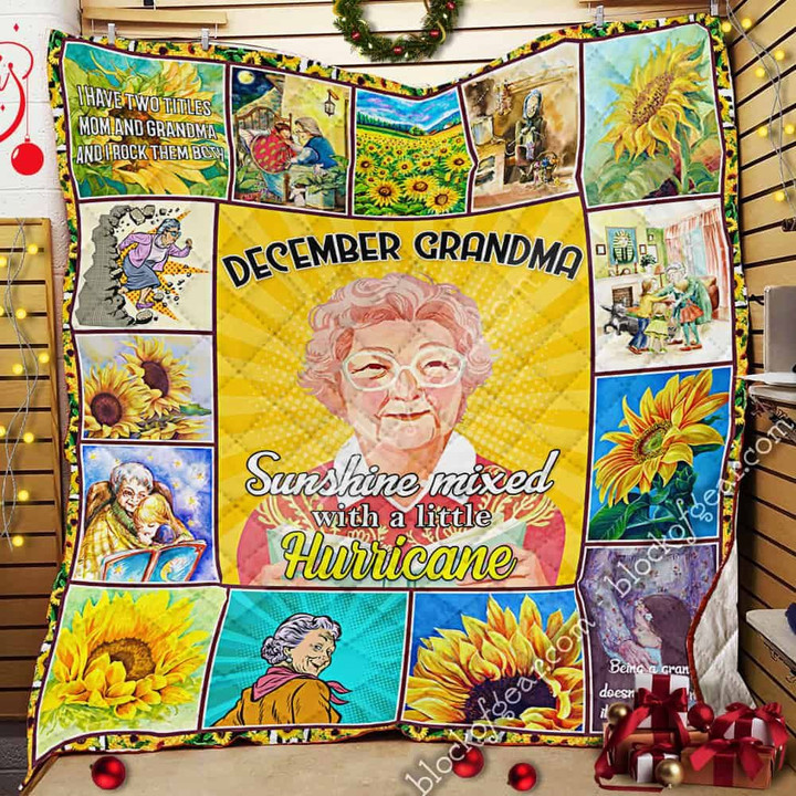 December Grandma, Sunshine Mixed With A Little Hurricane Quilt Nh235