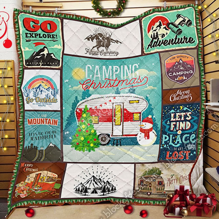 Camping Christmas Quilt Slb008