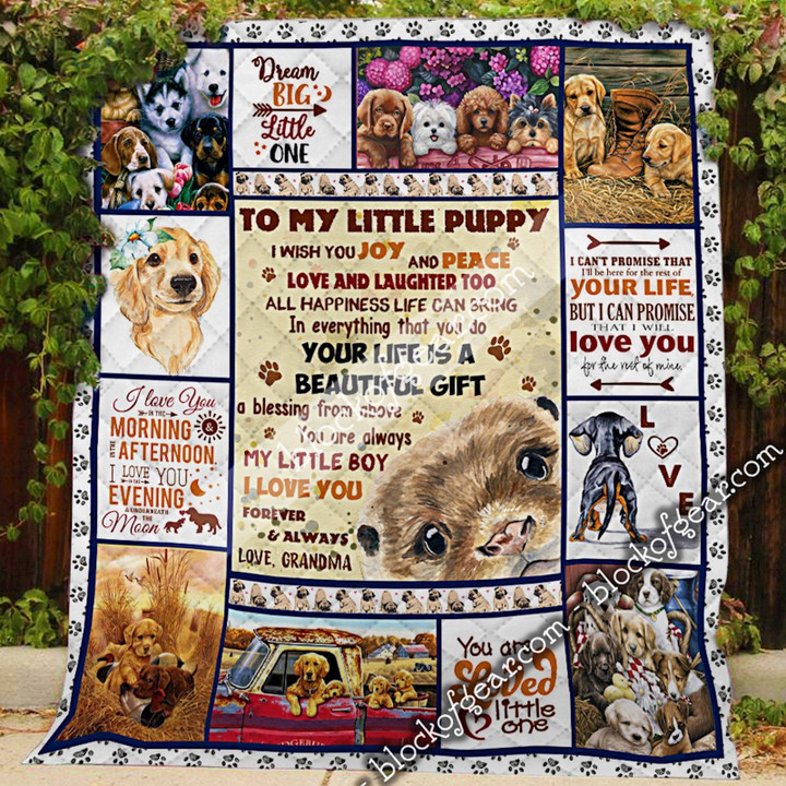 To My Little Puppy, Grandma Quilt Slb34