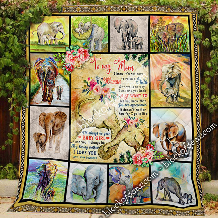 Daughter To Mom, Elephant Quilt Ctn285