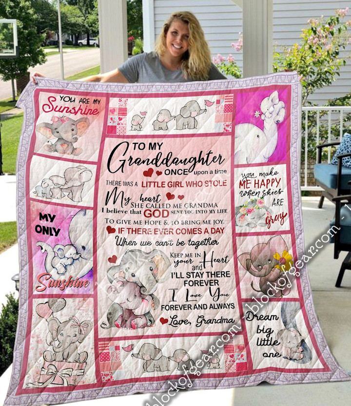 To My Granddaughter, Baby Elephant Quilt