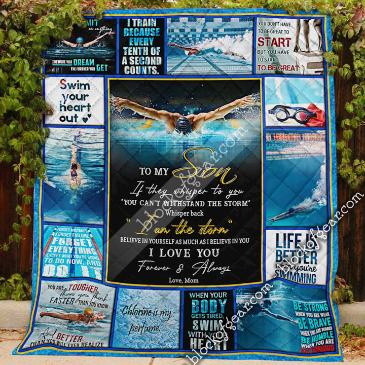 Mom To Son, Swimming Quilt