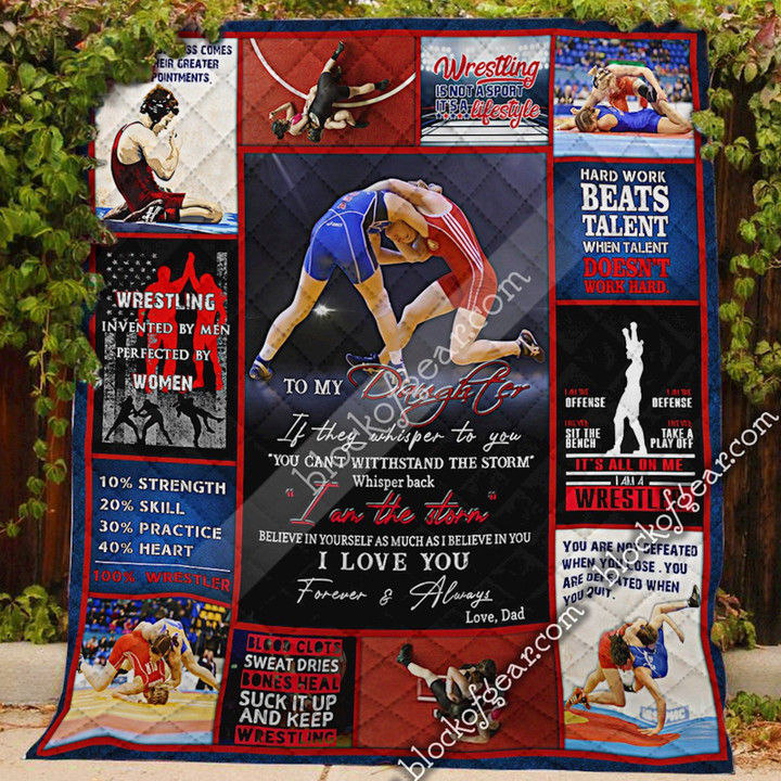 To My Daughter, Love Dad, Wrestling Quilt