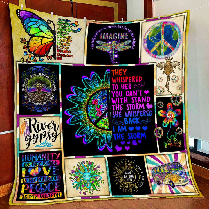 Peace.Love.Hippie Quilt
