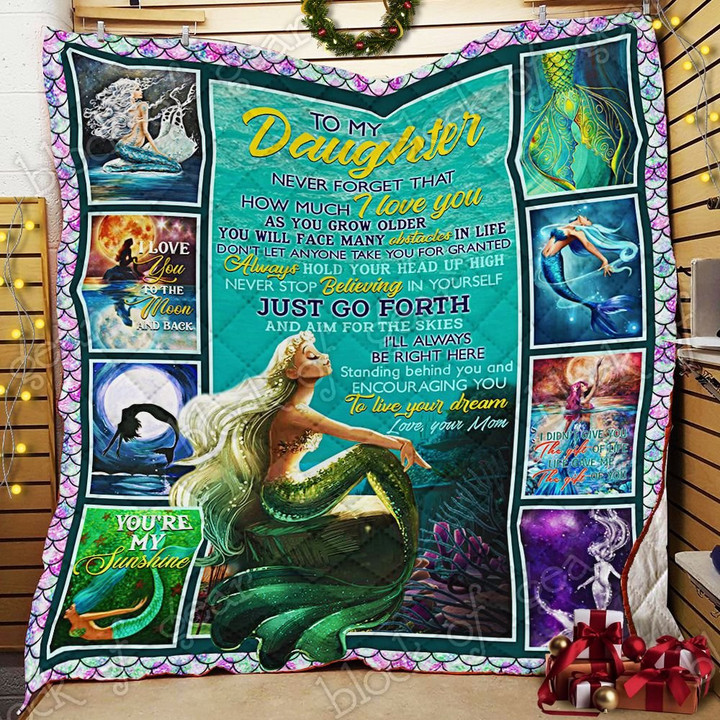 To My Daughter, Love Mom – Mermaid Quilt