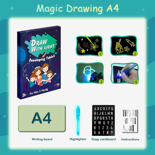 Magic LED Light Drawing Pad for Kids