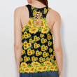 sunflower hollow out tank top