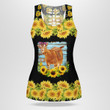 sunflower hollow out tank top