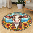 Cow Round Carpet