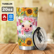 Sunflowers And Pig Tumbler 20oz
