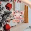 Pig wooden Custom Car Ornament