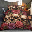 Skull Flower Bedding Set