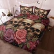 Skull Flower Bedding Set