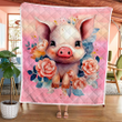 Pig With Flowers quilt
