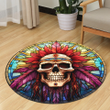 Native Skull Round Carpet